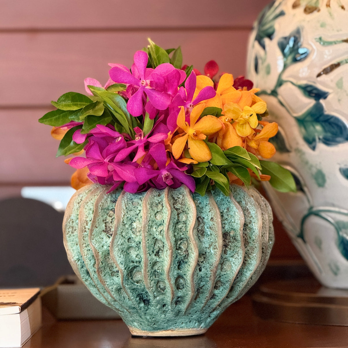 Coral Pumpkin Vase – Small